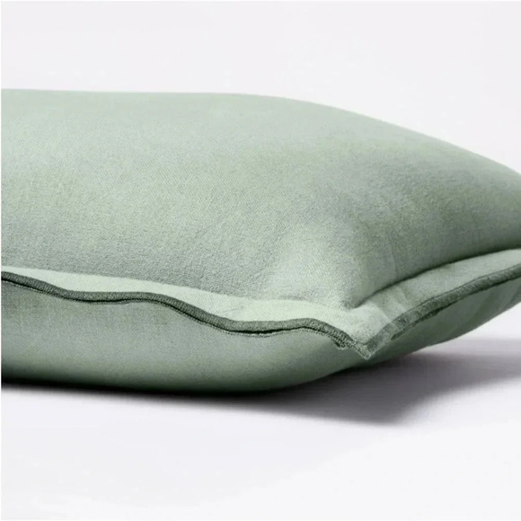 2! NWT Linen Square Throw Pillow Green - Threshold 
designed with Studio McGee - Picture 3 of 6